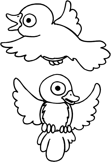 free coloring pages. Free Coloring Page - Two Birds