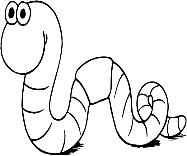 Free Printable Worm Coloring Page