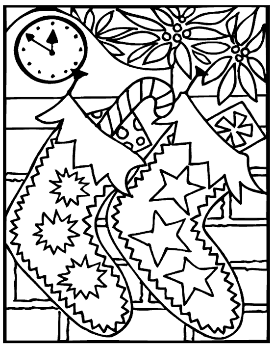Free Christmas Coloring Page - Christmas Stocking